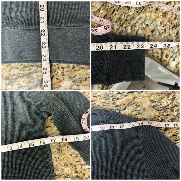 VTG GAP Waffle Knit Grey Pullover Goth Grunge Preppy Y2k Retro Casual Classic S - Picture 6 of 11